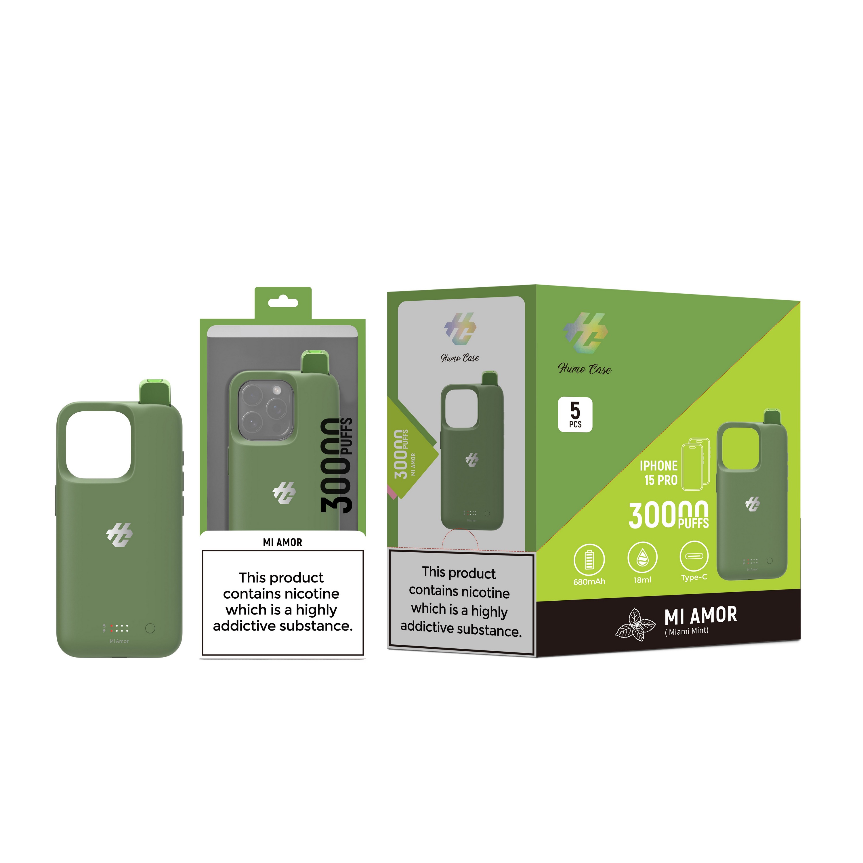 Humo Case iPhone 15 Pro Phone Case Vape 30K Disposable 5, humocase